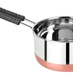 Copper bottom Sauce Pan / MILK PAN / TEA PAN, Pot Pan Set, Serving Set Sauce Pan 15.3 cm diameter 2 L capacity-image-24