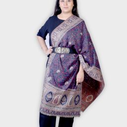 Allure Motifs Wool Woven Men, Women Shawl-image-54
