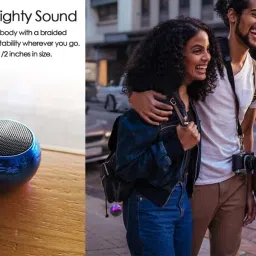 laxmi gold Compact Wireless Bluetooth Mini Boost Speaker With Metallic Body 5 W Bluetooth Party Speaker image 4