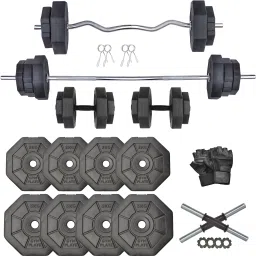 20 kg 20Kg Hexa PVC 20kg COMBO Gym Kit Home Gym Combo-image-45