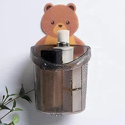 webdealz Teddy Bear Wall Mount Sticky Toothbrush Holder, Multipurpose Organizer x1.06 Shower Caddy Organizer-picture-35