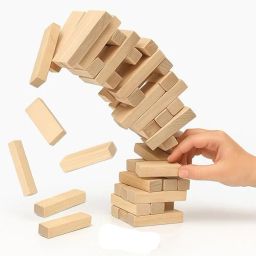 Wooden Jenga Tower - 39 Blocks for Skill Play-image-33