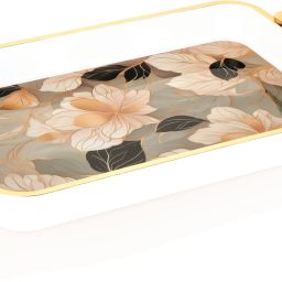 Flower Printed Serving Tray for Tea, Coffee, Snack, Kitchen & Dining Table Tray-26