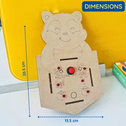 ansoz DIY Digital Dice Modal kit with Panda Shaped Wooden cutout and pre assembled PCB image 3