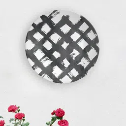quirk india Multicolour Black Scribble Crossline Decorative Wall Plate-picture-47