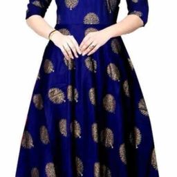 Women Printed Pure Cotton Anarkali Kurta-image-63