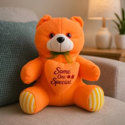Orange Teddy Bear Soft Toy with Some One Special Heart | Gift for Kids - 20 cm-image-128
