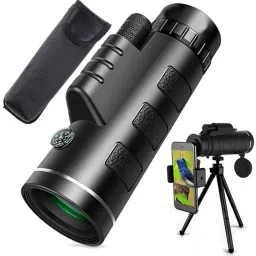 Bushne 40x60 Waterproof Portable Black Telescope Clear Focus Monocular Binoculars-image-53