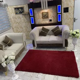 tahnoorcarpet Maroon Polyester Carpet-picture-37