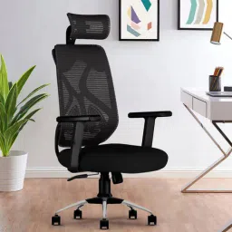 cellbell Berlin Breathable Mesh High Back Ergonomic Chair in Black Colour-picture-19