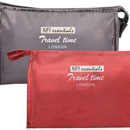 Women Silver, Red Cosmetic Bag-82