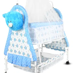 Cradle for kids cradle for baby boy and girl Cradle With Swing & Mosquito Net-16