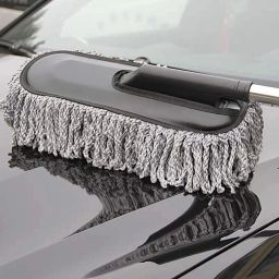 Super Soft Microfiber Car Duster Exterior with Extendable Handle Wet and Dry Duster-image-5