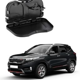 Car Interior Storage Foldable MealDrink CupTray Backseat for Kia Seltos Cup Holder Tray Table-image-28