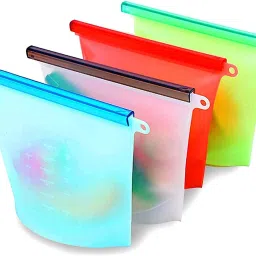 1000ml Silicone Food Bag Storage Airtight Container Leakproof (Set Of 4)-picture-13