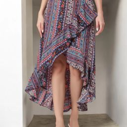 Women Floral Print A-line Multicolor Skirt-image-96