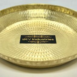 100% Brass Paraat for Dough Atta Kneading Handmade 34cm- 13.4 X 2.4inch- 1100gm Paraat-image-19