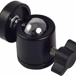 IMMUTABLE 63 RT-PRO- Good qulity ring light metal head Head Hot Shoe Mount Adapter 360 Degree Swivel Mini Ball Head 1/4 Tripod Screw Head for Cameras, Camcorders, Smart Phone, Gopro, LED Video Light, Ring Light Tripod Ball Head-22