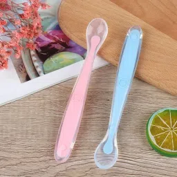 Baby Feeding Spoons | Self Feeding Utensil - Disposable Silicone Serving Spoon Set-15