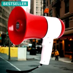 Handheld (Megaphone with Recorder) (Bhopu Talk Record Play) & Siren MusicED95 Handheld (Megaphone with Recorder) Siren Music Loud Speaker for AnnouncingED95 Outdoor, Indoor PA System-15