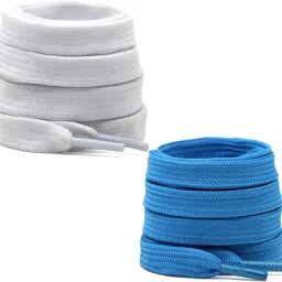 house of common Shoe Laces White Light Blue Flat 120cm shoe laces for canvas sneakers shoes Shoe Lace-image-99