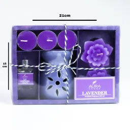 auradecor Diffuser Gift Set with 3 Tealight, 2 Floating & Aroma Candle image 4
