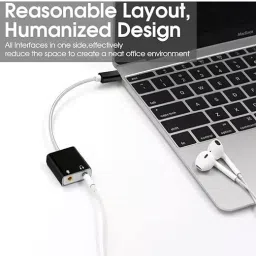 VOOCME Enterprise USB Audio Adapter Compatible with Windows, , macOS, Linux, PS4, PS5. Card Reader image 3