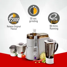 sujata | All-In-One Juicer Mixer Grinder|3 Versatile Jars 1750 ml, 1000 ml and 500 ml | 900 W Juicer Mixer Grinder image 3