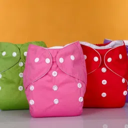pleasing forest Pack Of 2 Reusable Cloth Diapers Washable, Adjustable Size with Insert Pads image 3