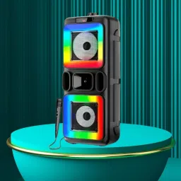 GUGGU Bluetooth Party Speaker With Karaoke Mic & RGB Lights Immersive Stereo SoundI14 40 W Bluetooth Party Speaker-picture-10