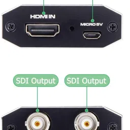 Etzin HDMI to SDI Adapter, Two SDI Output Audio Embedder Support HDMI 1.3, 3G/ HD-SDI 1080 inch Blu-ray Player image 2