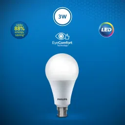 philips 3 W Basic Round B22 LED Bulb image 2