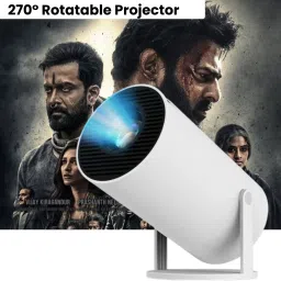 SACRO Smart Projector for Home 4K Support Rotabable Design withApp Netflix,YouTubeZ55 (4500 lm / 1 Speaker / Wireless / Remote Controller) Portable Projector-16