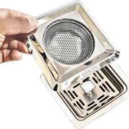 Bathroom Sink, Basin, Bathtub, Floor, Kitchen Sink Stainless Steel Push Down Strainer-image-12