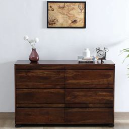 woodsworth from pepperfry Segur Sheesham Wood Chest Of Drawers In Provincial Teak Finish-picture-3
