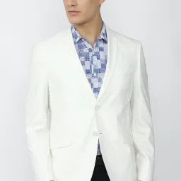 Men Solid Single Breasted Casual Blazer-image-62