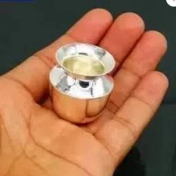 Astro-D 999 Pure Silver Bowl,Temple Accessories. 8 GM LADOO Gopal Tilk Bowl Decorative Showpiece - 5 cm-picture-15