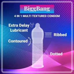 nottyboy 4in1 Over Time Extra Delay Ribs, Dots & Contour Condom image 3