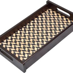 Chevron Wooden Serving Tray – Large Tray-25