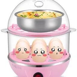 Double Layer Egg Boiler Electric Automatic Off 14 Egg Poacher for Steaming, Cooking, Boiling and Frying, Multicolour ouble Layer Electric Egg Cooker, Poacher and Milk Boiler, Multicolour Egg Cooker-5