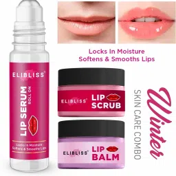 Strawberry Lip Scrub+Lip Serum+Lip Balm for Dark Lip for All Skin Type-picture-6