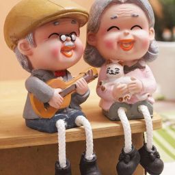 craftvatika Polyresin Couple Dada Dadi Miniature Figurine-picture-19