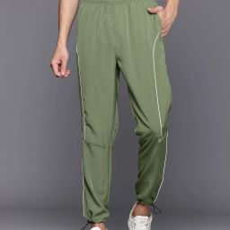 Men Solid Green Track Pants-image-50