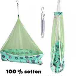 Hanging Swing Cradle with Mosquito Net (0 to 18 Months) Premium quality Sleeping Bag-image-44