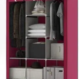 6+2 Portable Wardrobe for Storage Carbon Steel Collapsible Wardrobe-image-83