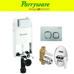 Half Frame Concealed Cistern, with divater body upper cleart set of 1 pic 405 Dual Flush Tank-2