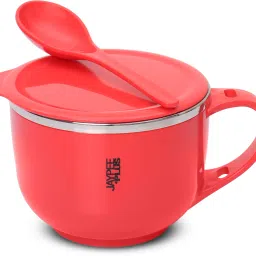 Steel Soup Bowl Stainless Steel Soup Bowl With Lid & Spoon Holder Souptok Red-28
