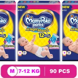 All Night Absorb Standard baby Diaper Pants Medium Size(Pack of 3) - M-image-24