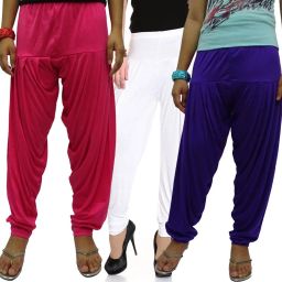 Solid Cotton Viscose Blend Women Harem Pants-image-48