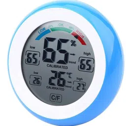 amiciSense Digital Touch Screen Weather Station Thermometer Hygrometer For Indoor Use, Battery Include Thermometer Weather Station-0